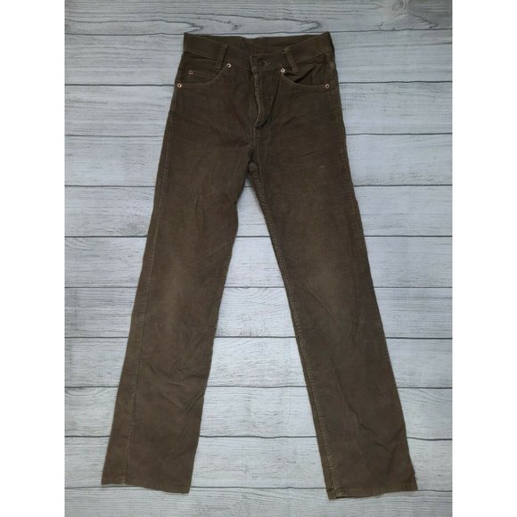 80s Levi’s Saddleman Boot Jeans Brown Corduroy 28x33  716-1529 meas. 27x31 - Picture 4 of 9